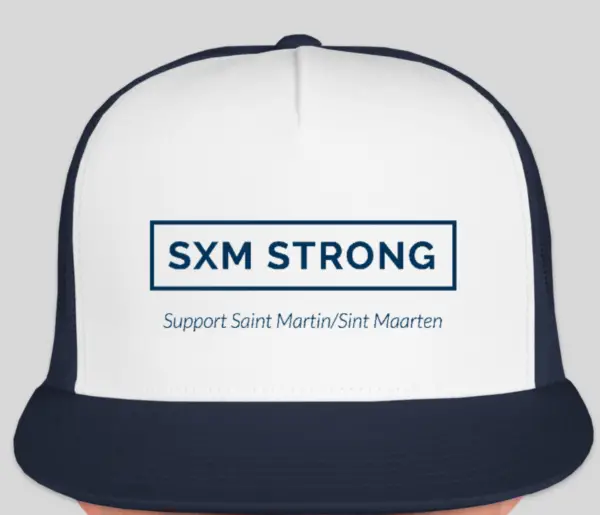 SXM Strong Trucker Hat - Navy and White